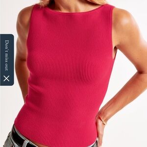 Abercrombie & Fitch Ribbed Fitted Tank Top - SELLING TAN COLOR